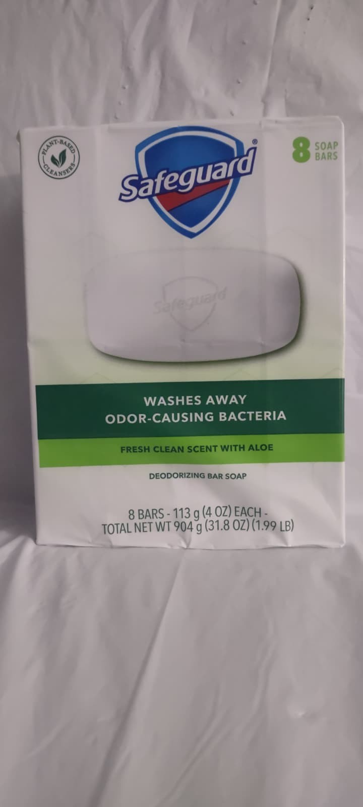 SAFEGUARD Soap White w/ touch of Aloe ( 8 bars )