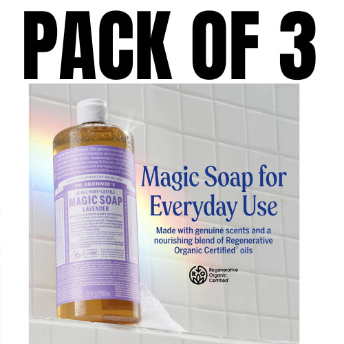 Dr. Bronner’s Pure-Castile Liquid Soap – 32 fl. oz (Pack of 3)