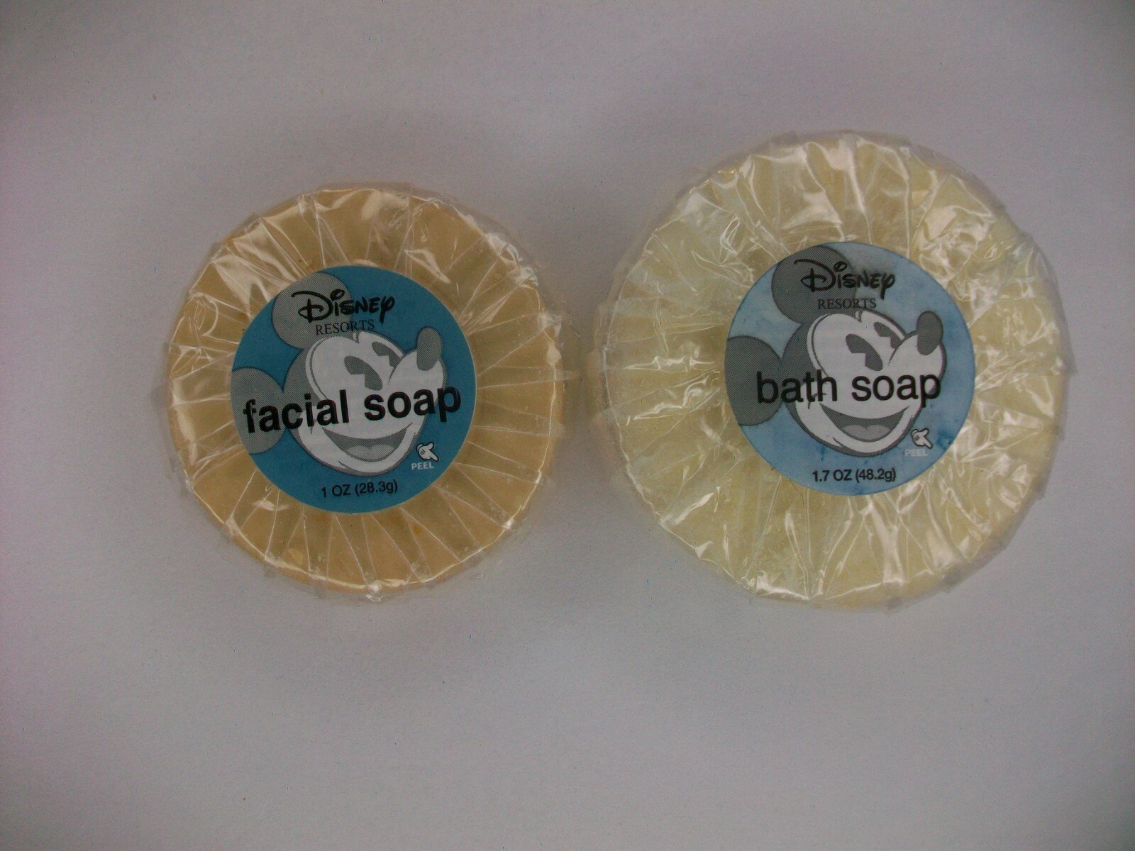 Disney Resort Hotel VTG Facial Bath Soap Bar Lot 2 Mickey Mouse Travel Size