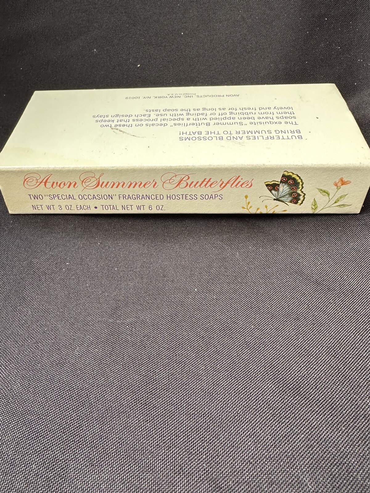 Vintage Avon Summer Butterflies and Blossoms Soaps Set of 2 in Box New