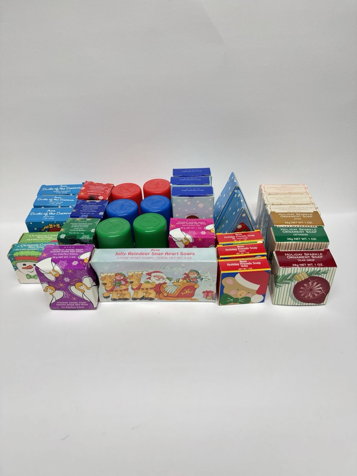 Huge Lot Of Vintage Christmas Avon Decorative Bars Of Soap NIB
