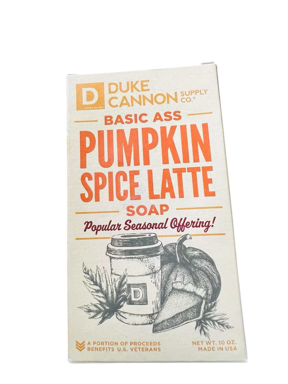 Duke Cannon Basic Ass Pumpkin Spice Latte Soap 10 Oz. Made In The USA