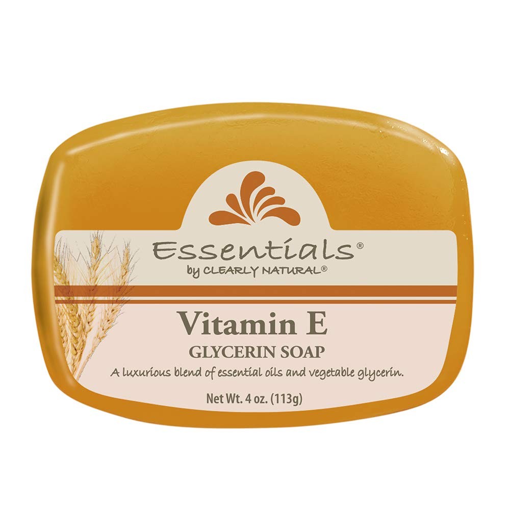 Essentials Glycerin Bar Soap, Vitamin E, 4 Ounce, Pack of 12 (Packaging May V…