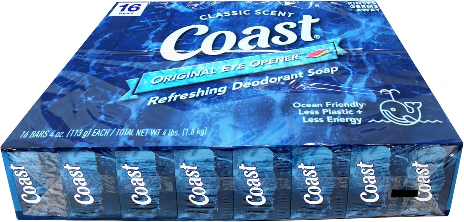 (16PK) COAST Classic ORIGINAL Scent REFRESHING Deodorant SOAP 4 Oz each SEALED