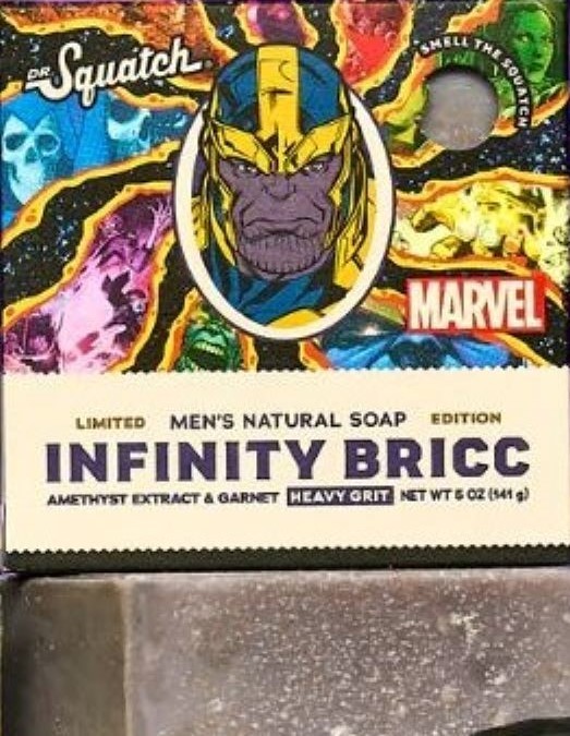 SALE! NEW SCENT!! 2 PACK Dr Squatch INFINITY BRICC MARVEL Limited Edition Bar!