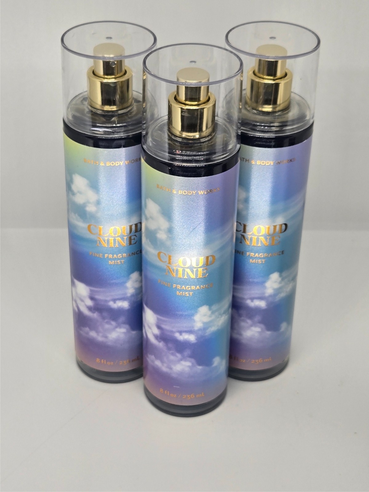 Bath Body Works Cloud Nine Fine Fragrance Mist x3 – 8oz each