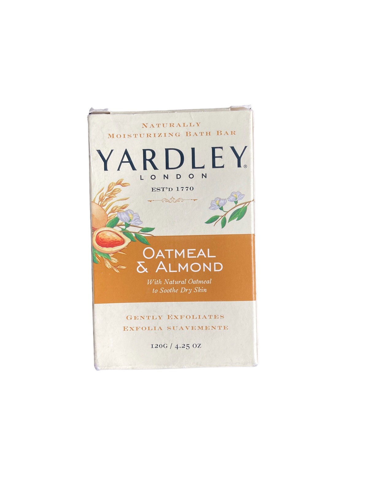 Yardley Bar Soap Oatmeal & Almond Exfoliating Moisturizing Bath for Dry Skin NIP