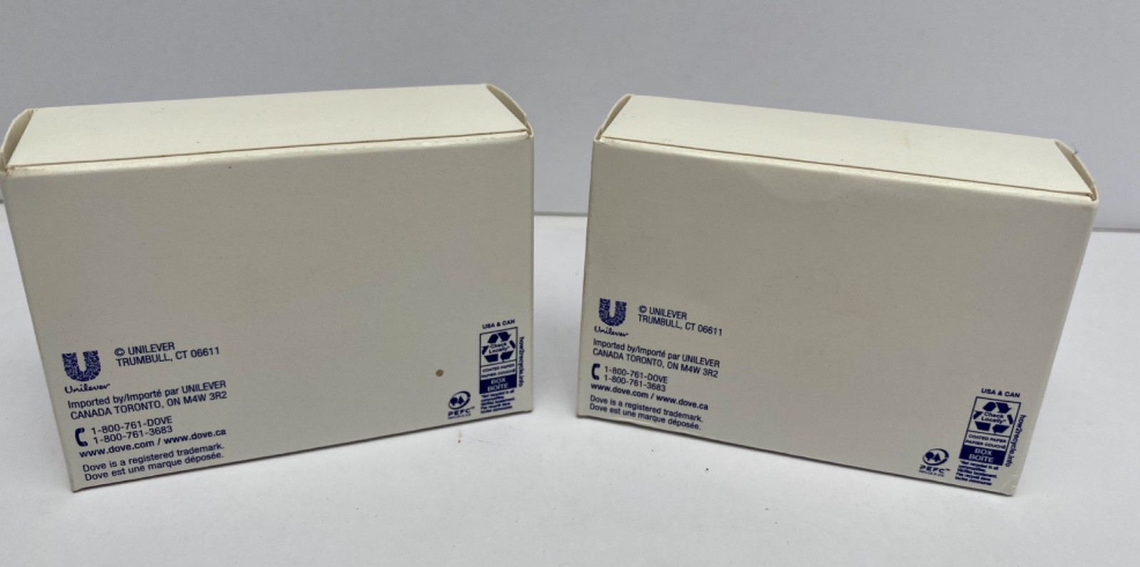 Lot Of Two DOVE White Bar Soap With Moisturizing Cream 3.75 oz 2 New Bars