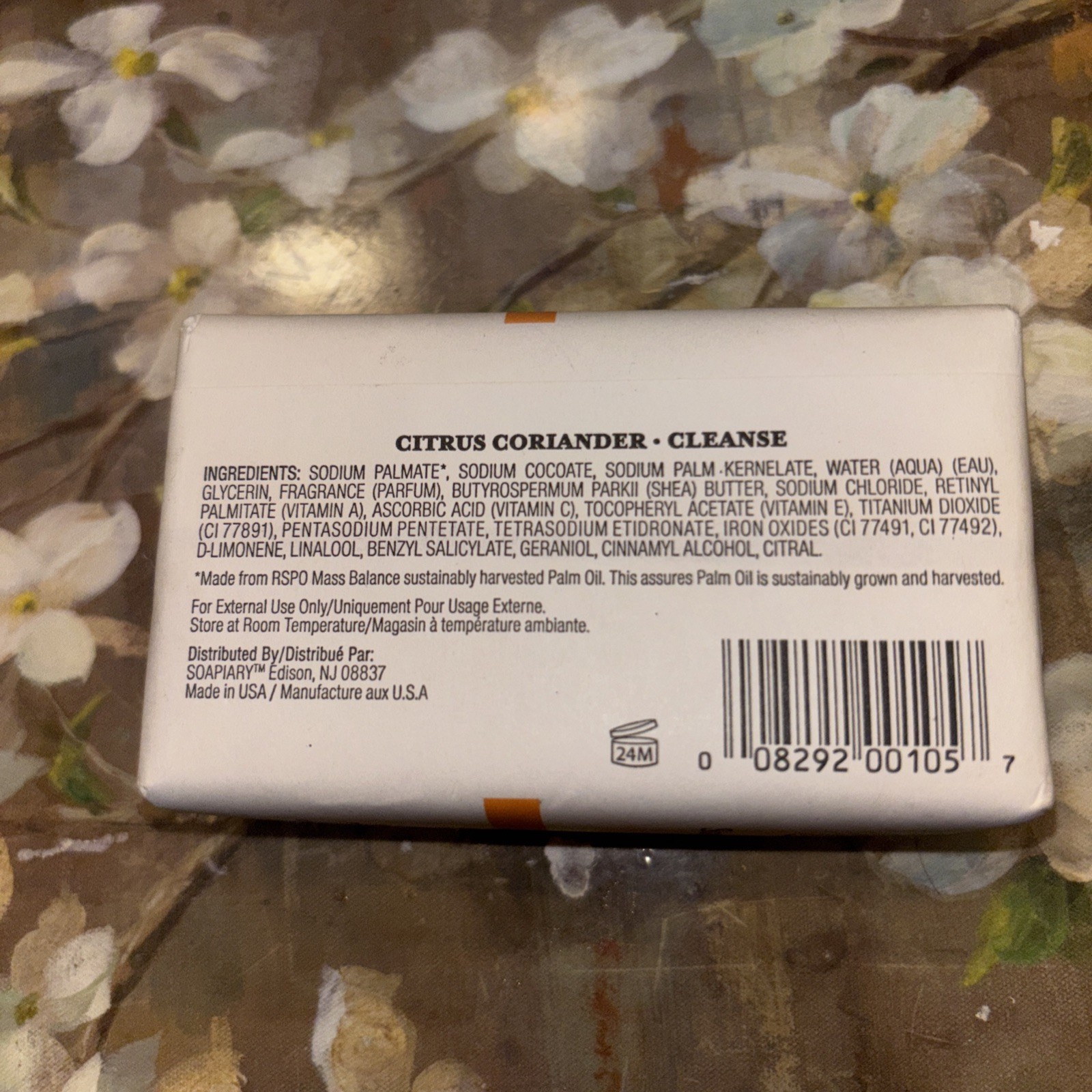 Soapiary Citrus Coriander Cleanse Soap Bar 5 Oz Discontinued