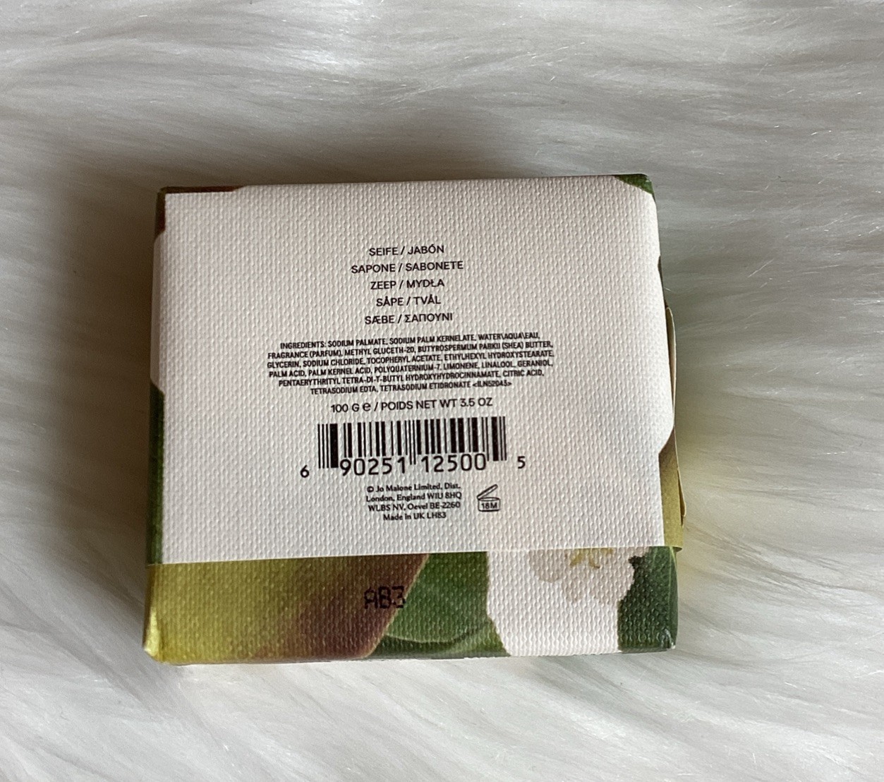 Jo Malone English Pear & Freesia Perfume Soap Savon ~ 100g/3.5oz NEW