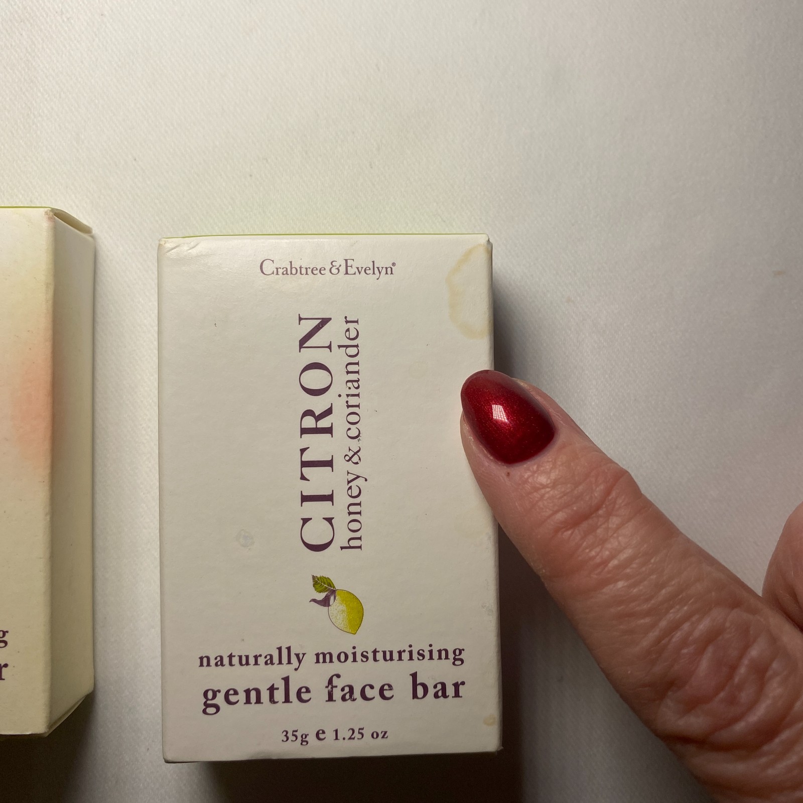 Lot of 3 Crabtree & Evelyn Citron Honey & Coriander Face Bar Soap Travel 1.25oz