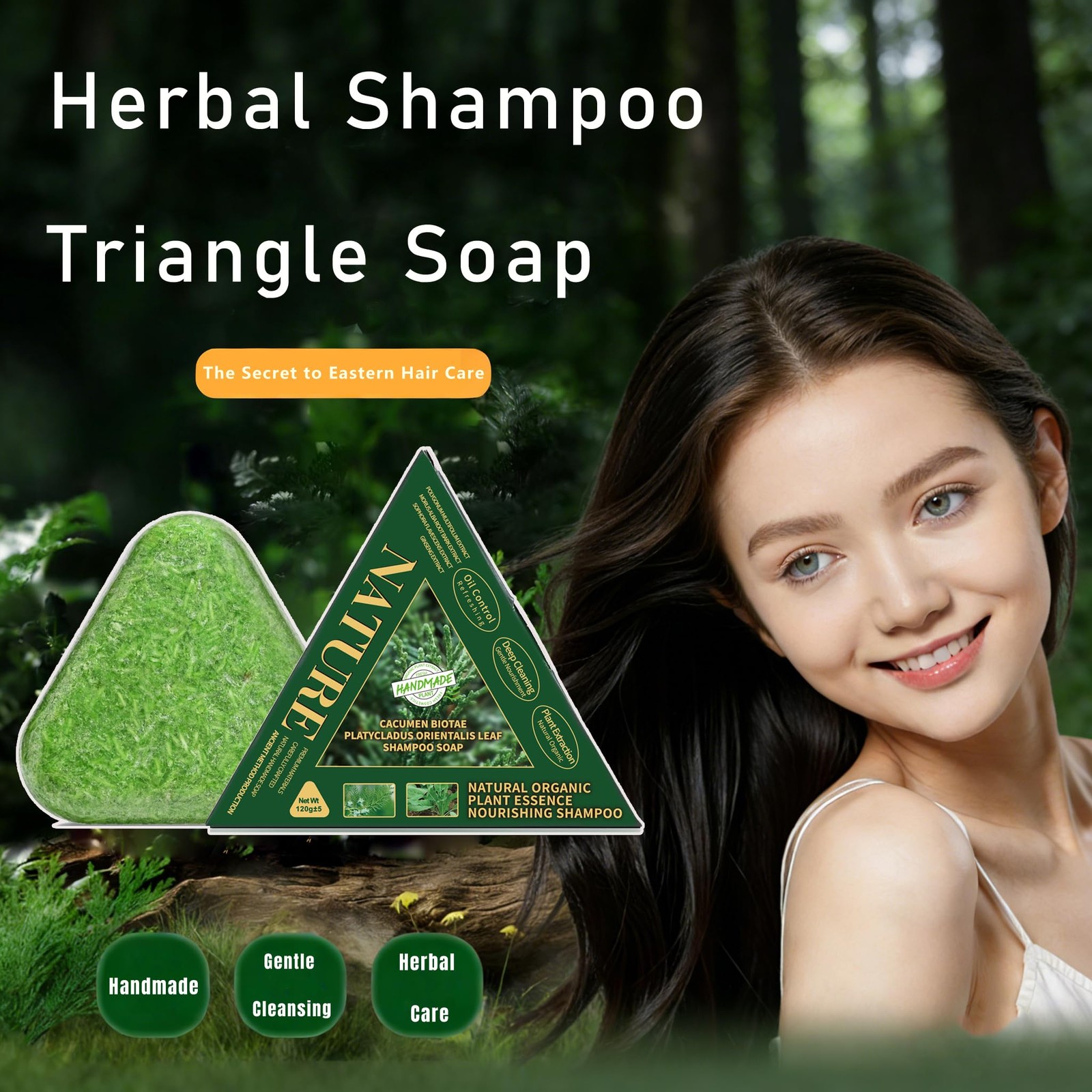 Usman Pine Tree Leaf Shampoo Soap, Deep Cleansing for Scalp Hair Loss Shampoo…