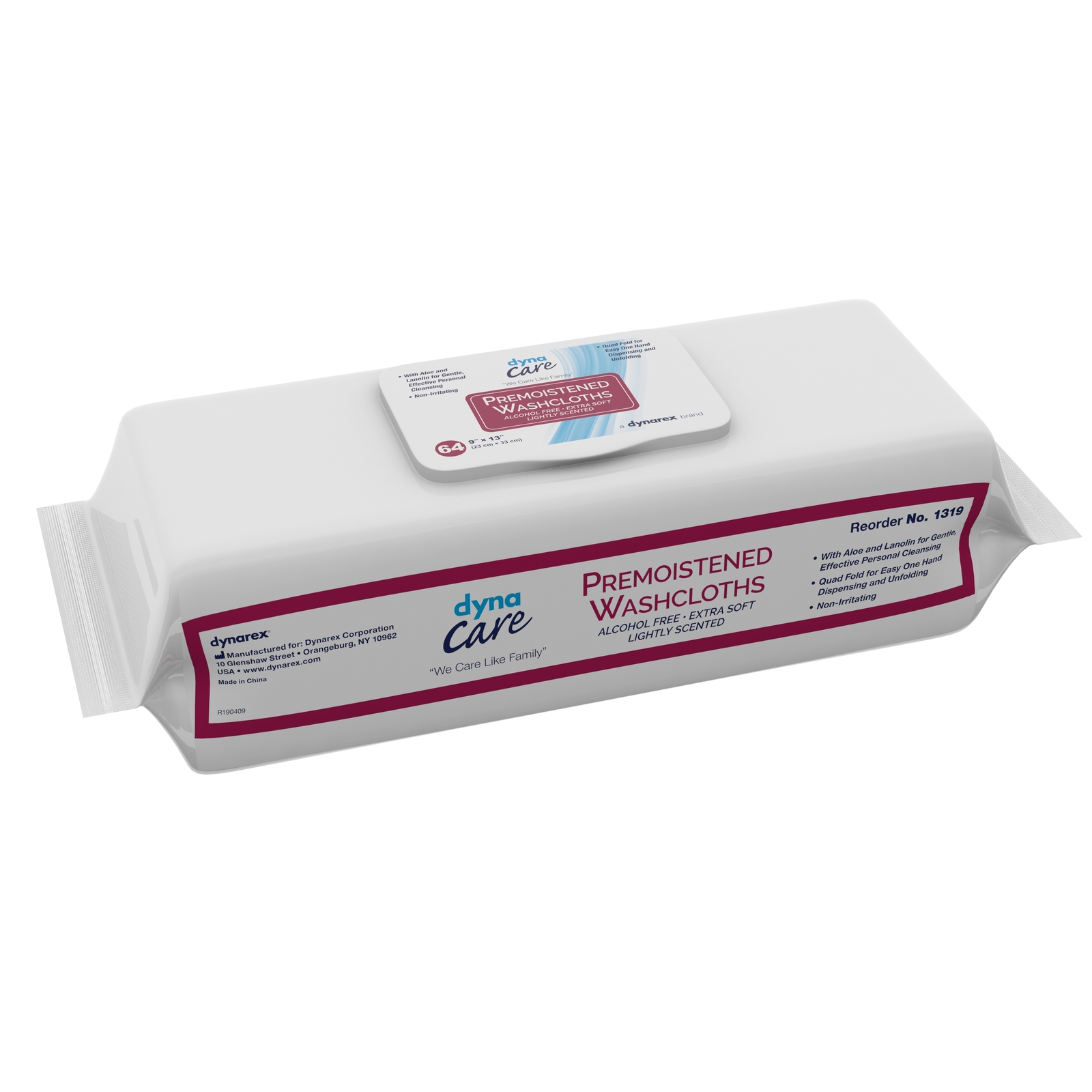 Dynarex Personal Cleansing Wipe 9 x 13″ 1319 512 Wipes