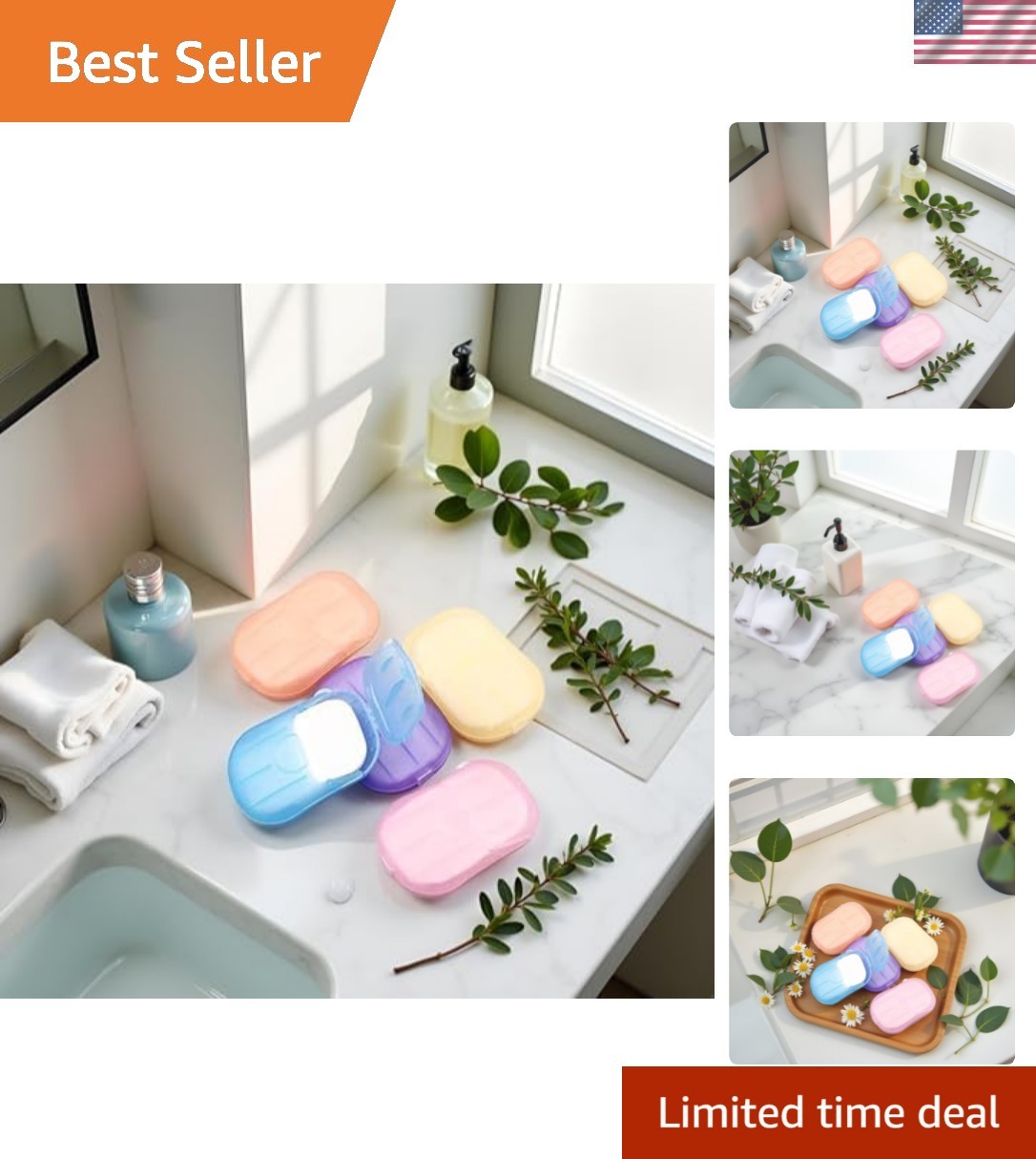 500 Sheets Colorful Disposable Soap Paper 5 Boxes Hand Cleaner Fragrance Mini…