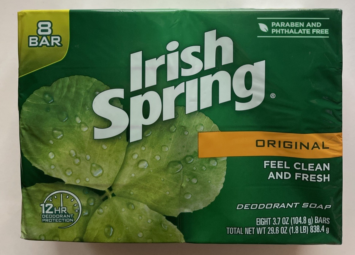 8 Irish Spring Original Deodorant Soap 3.7 oz each (1-8pk)
