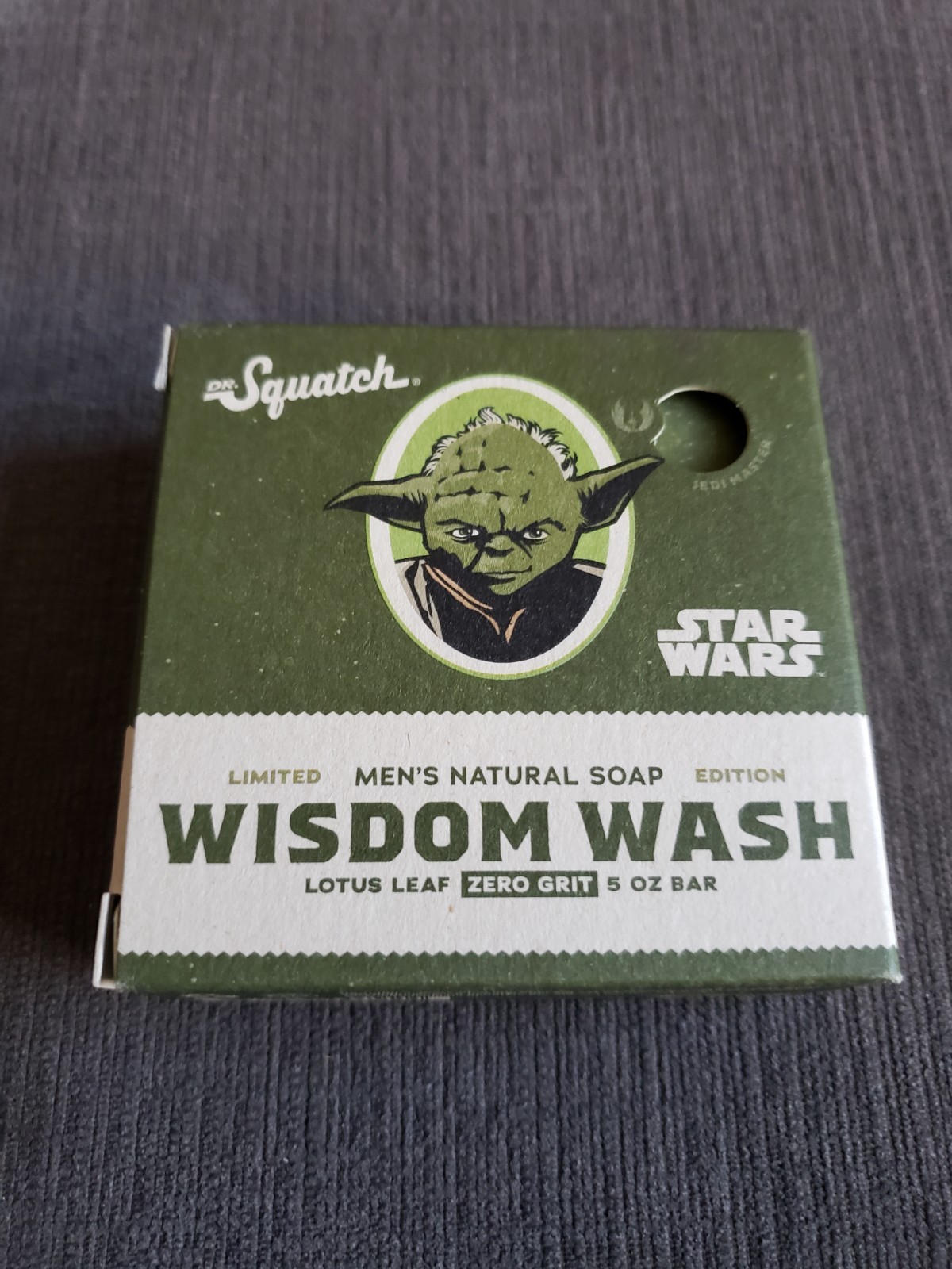 Dr. Squatch Star Wars Yoda Soap Bar 5oz ZERO GRIT – Lotus Leaf – BRAND NEW!