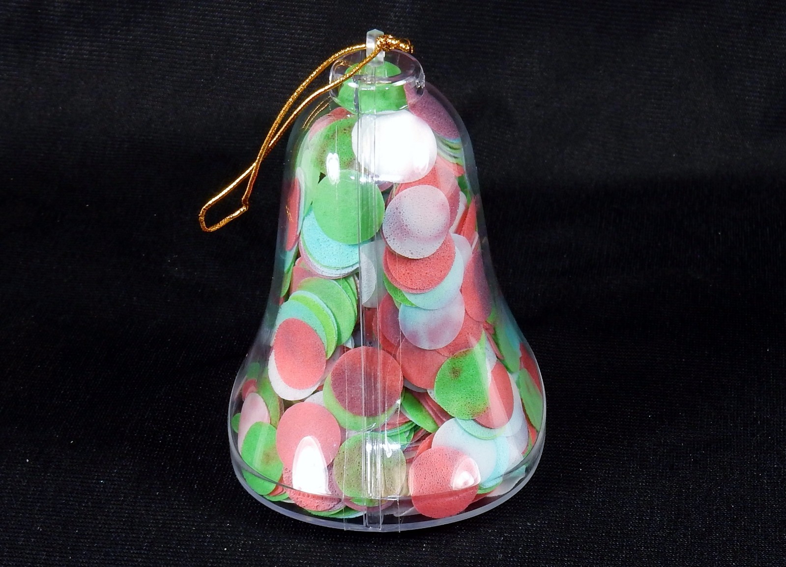 Christmas Bell Bath Soap Ornament w/Colorful Confetti Discs, Stocking Stuffer