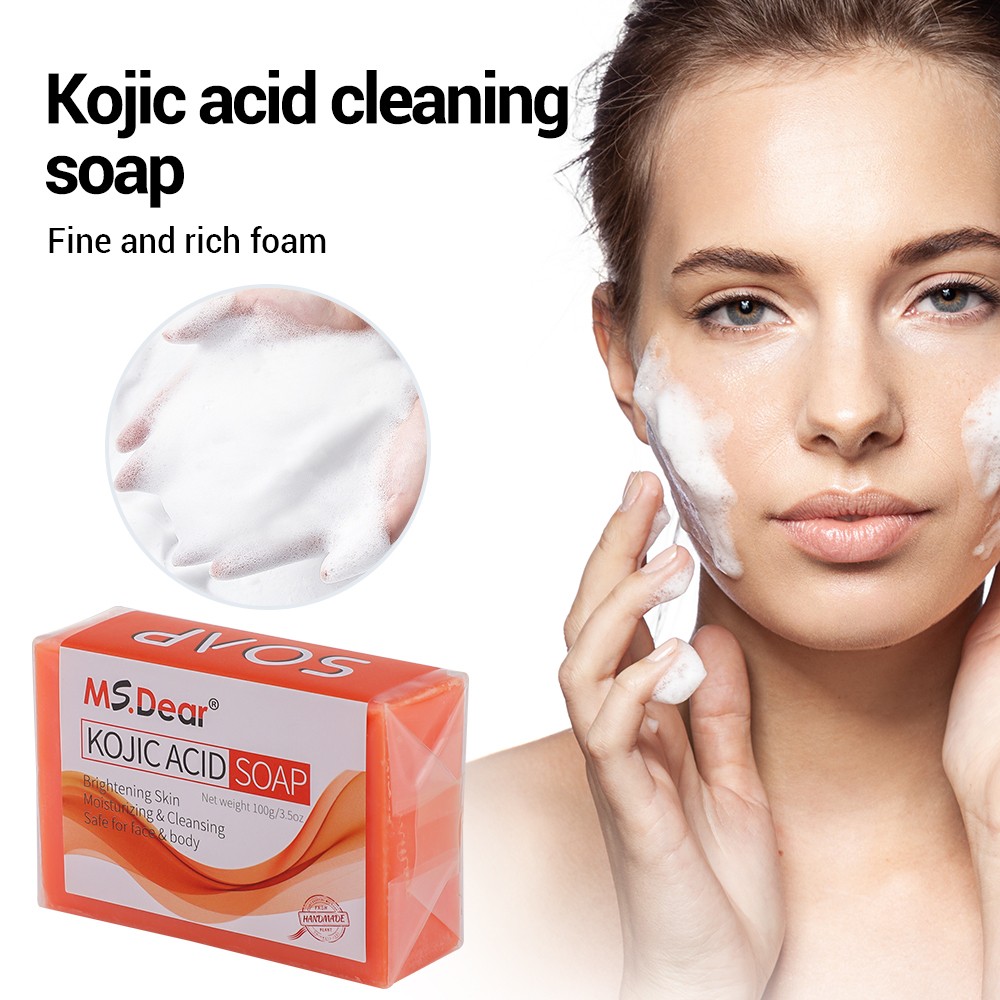 2XKojic Acid Essential Oil Soap Refreshing Moisturizing Cleaning Handmade Soap