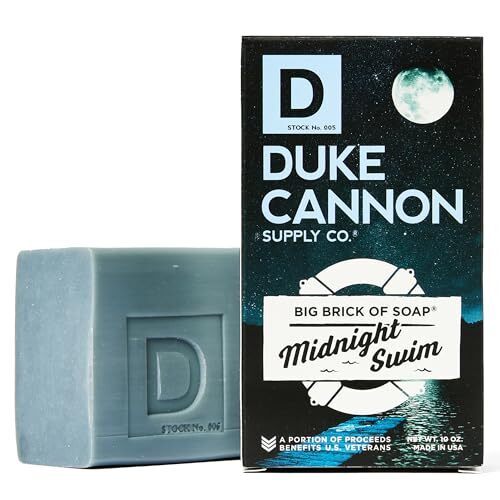 Duke Cannon Big Brick of Soap Midnight Swim – Refreshing Aquatic Scent with