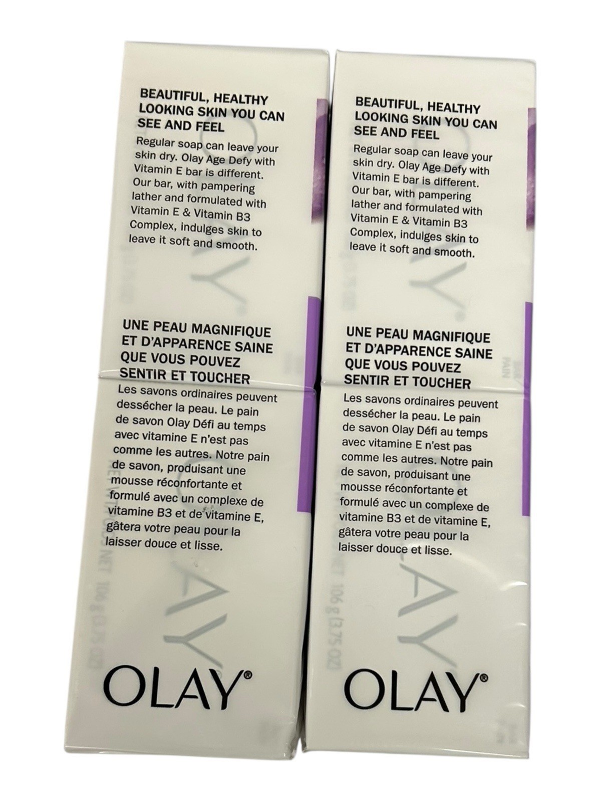 LOT 2 OLAY AGE DEFY BEAUTY BAR SOAP 10X MOISTURIZER VITAMIN E 16 Bars Total
