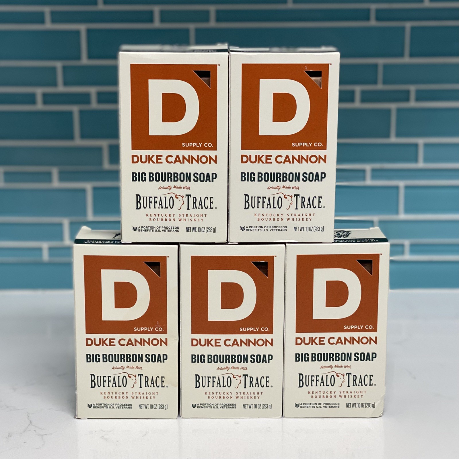 Lot Of 5 Duke Cannon Big American Bourbon Soap – Buffalo Trace 10oz Ea Ne