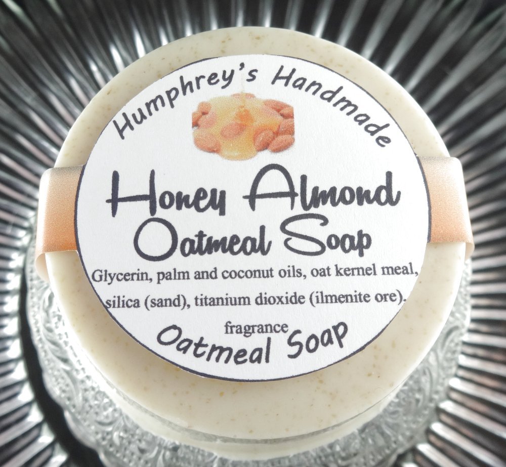 YOU CHOOSE SCENT Handmade Oatmeal Soap Puck, Exfoliating Moisturizing Mechanics