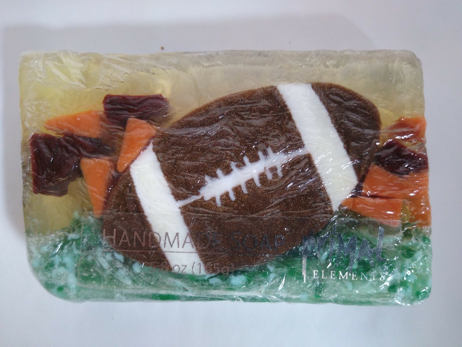 Primal Elements Homemade Soap, Football End Cut Slice Musk Sandalwood 5.8 oz NEW