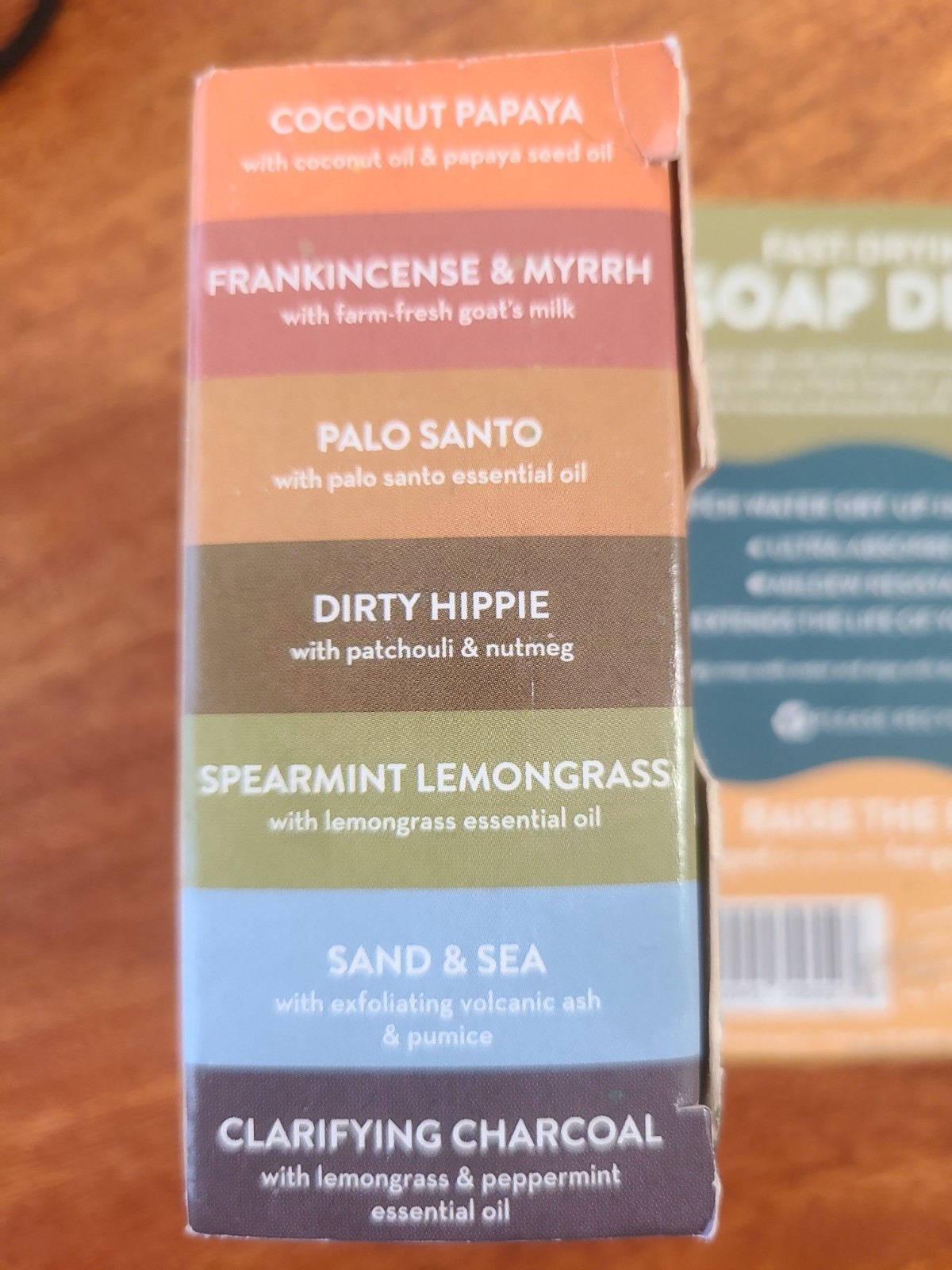 Open Box Pacha Peaces Bar Soap Handcrafted 6½ oz + 2 Fast-Drying Soap Dishes