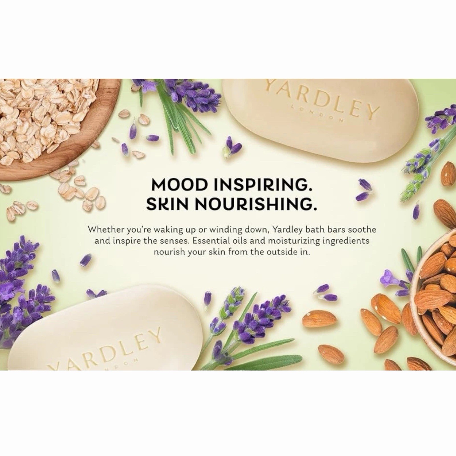 Yardley Nourishing Bath Bar Soap English Lavender 2 Pack 4 Ounces New Sealed