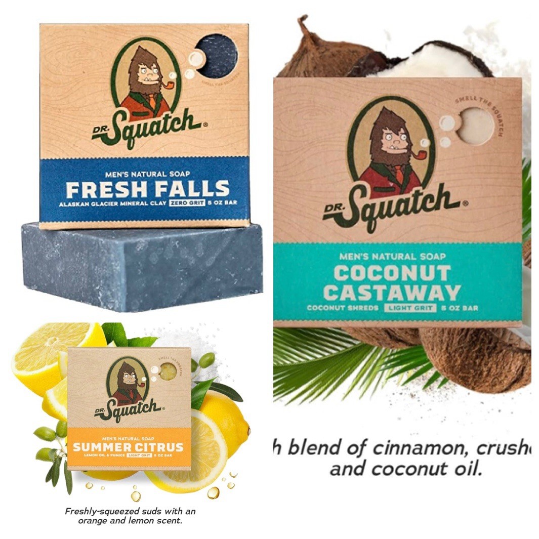 DR. SQUATCH 5 oz. Natural Soap Bars, 3 Pack