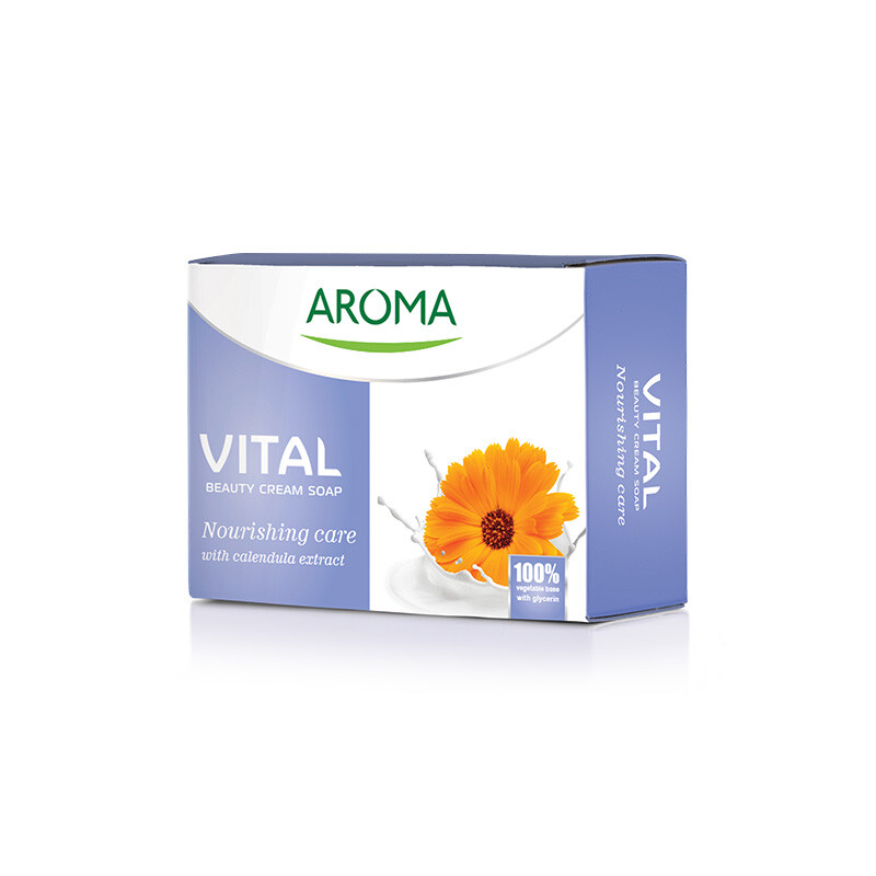 Aroma Vital / Calendula Nourishing Beauty Cream Soap 100g / 8 pack