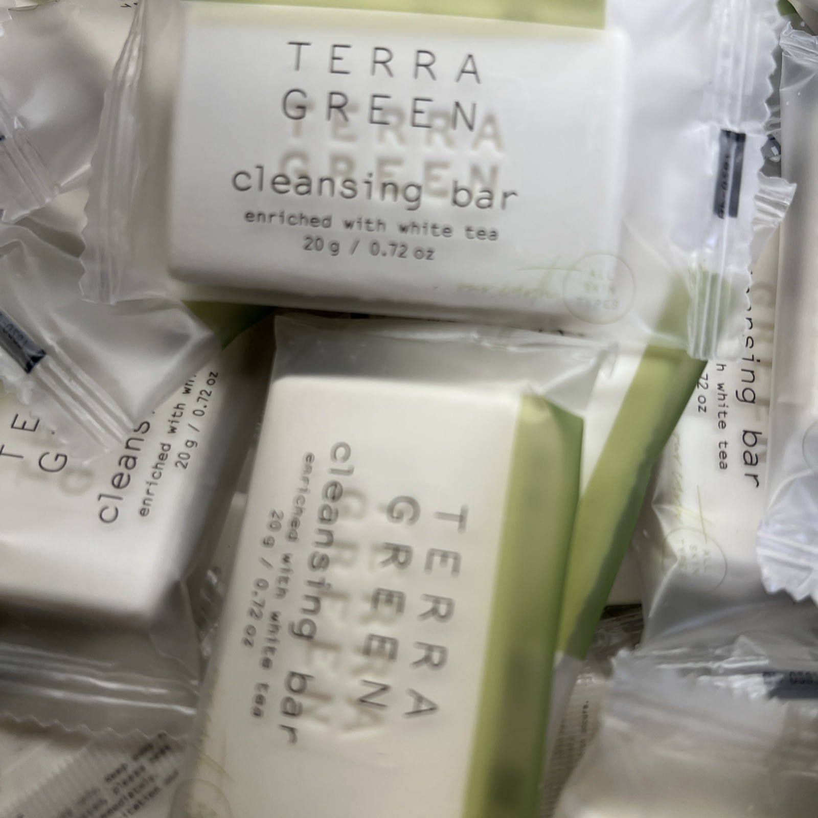 75 Terra Green White Tea Facial Bars 0.70 oz Hotel Travel Size