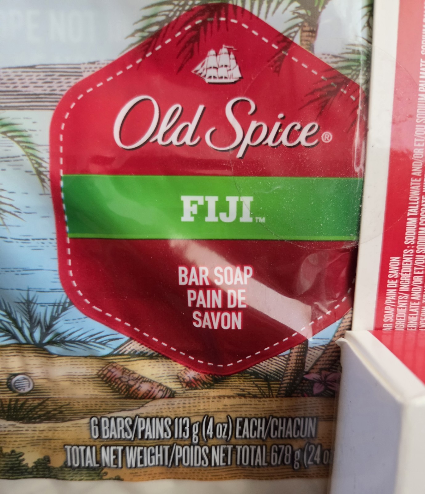 NEW Factory Sealed 6 Bars Old Spice FIJI Bar Soap 4 oz Bonus Body Wash Wolfthorn