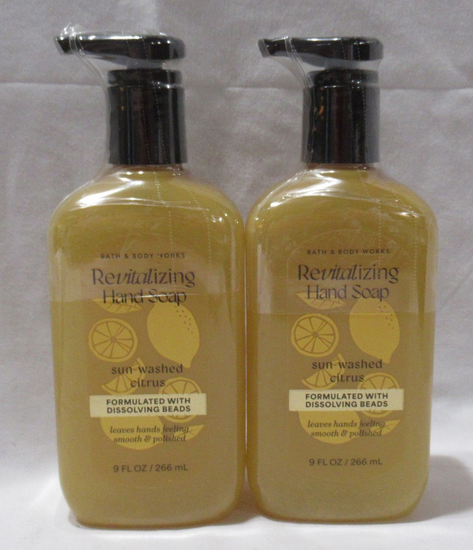 Bath & Body Works Revitalizing Hand Soap Lot Set of 2 SUN-WASHED CITRUS