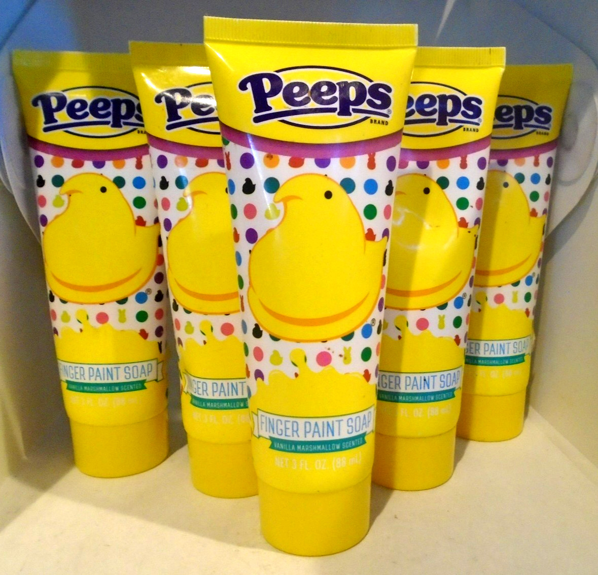 Peeps Bathtub Finger Paint Vanilla Marshmallow Scented Soap, 3 fl oz 5-PACK