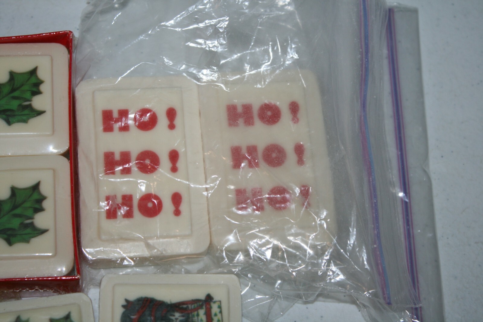 Lot of Vintage Katherine Gray Christmas Soap Bars Santa Merry Christmas Holidays