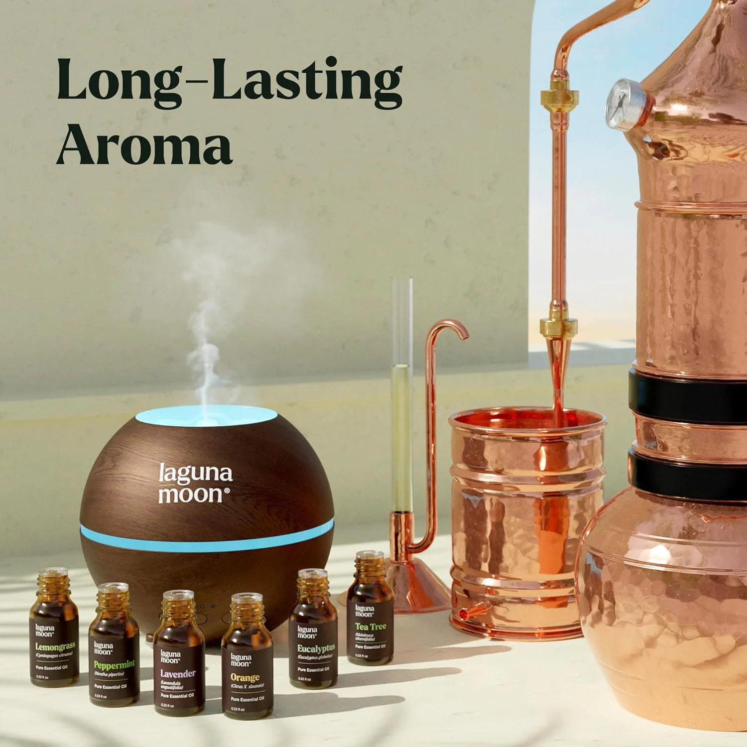 Lagunamoon Essential Oils Aromatherapy Set – 6 Oils for Diffusers, Home Care, Ca