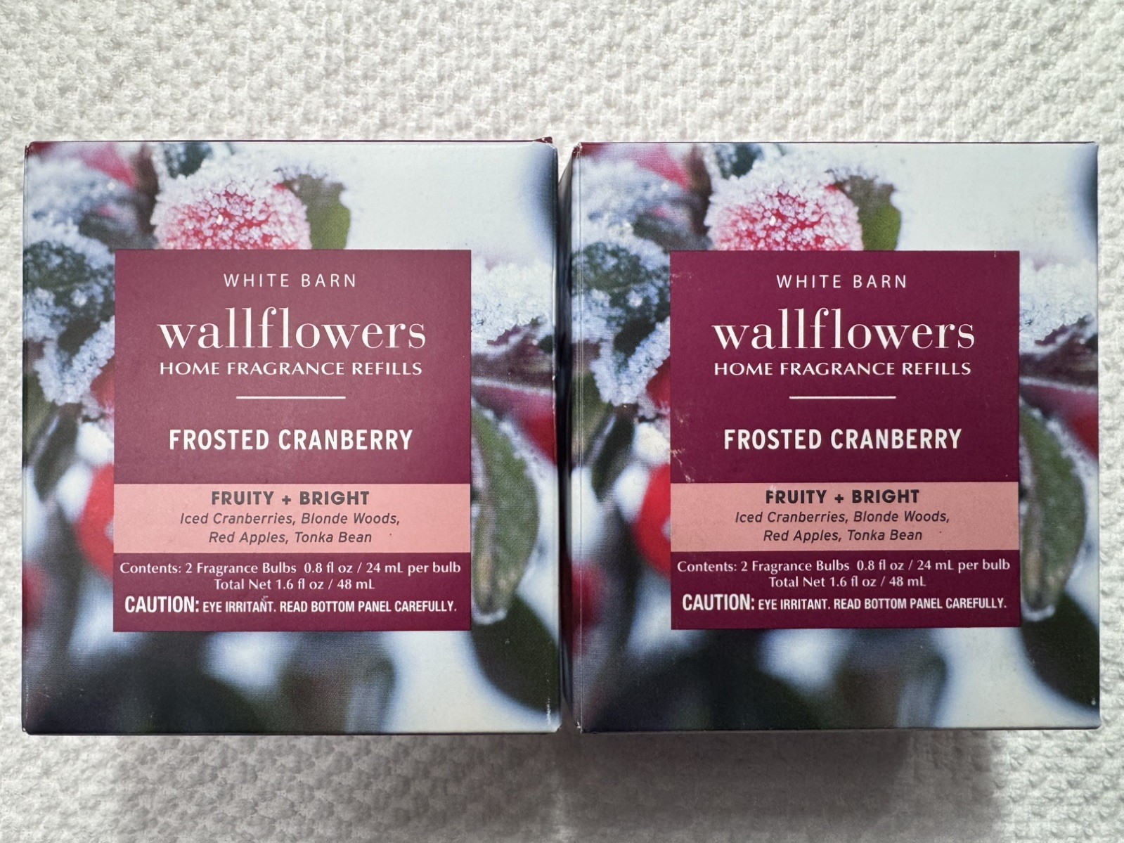 Bath & Body Works Wallflowers NEW Refill Plug-Ins Lot 4 FROSTED CRANBERRY