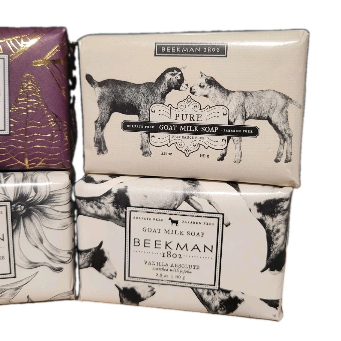 Beekman 1802 Special Delivery Metal Gift Tin With (4) 3.5oz Goat Milk Soap Bars