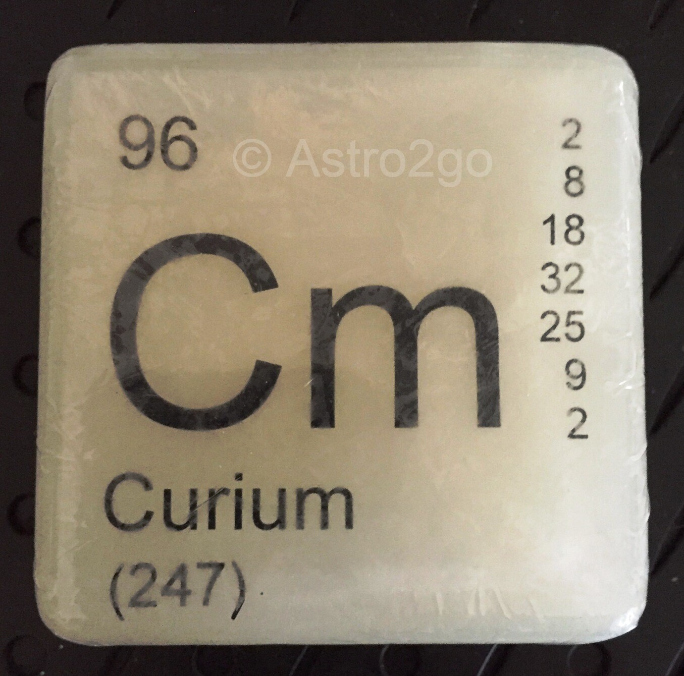 PERIODIC TABLE ELEMENT “Cm” CURIUM NOVELTY GLOW HAND SOAP-4 oz JUST BUBBLY NEW!