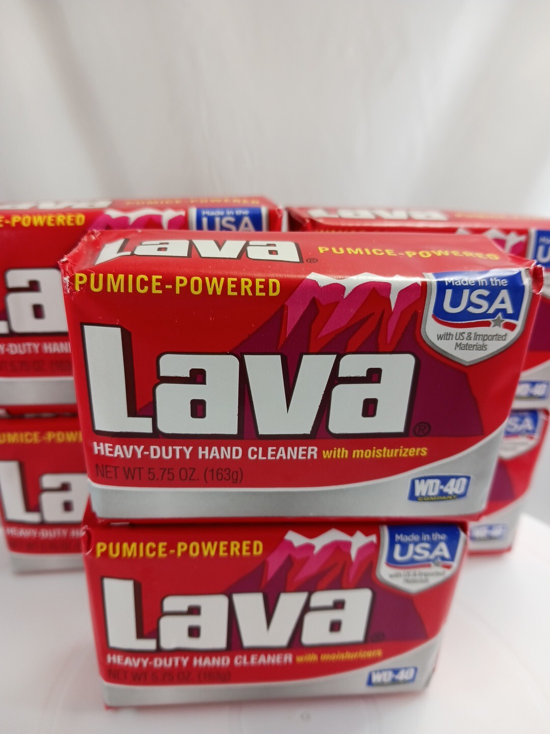 6 Pack LAVA Bars Soap 5.75 Oz Heavy Duty W/Pumice – Hand Cleaner Grease Dirt