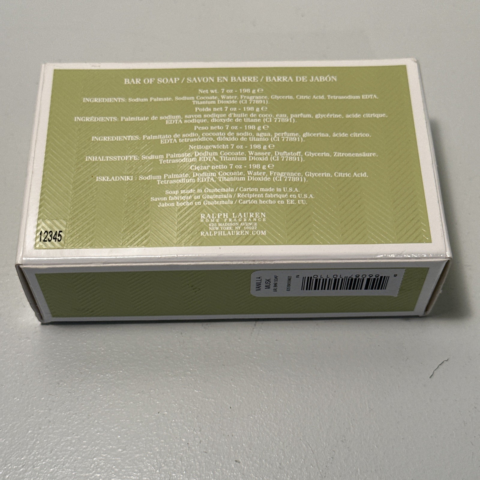 LAUREN RALPH LAUREN Vanilla Musk Bar of Soap 7 oz