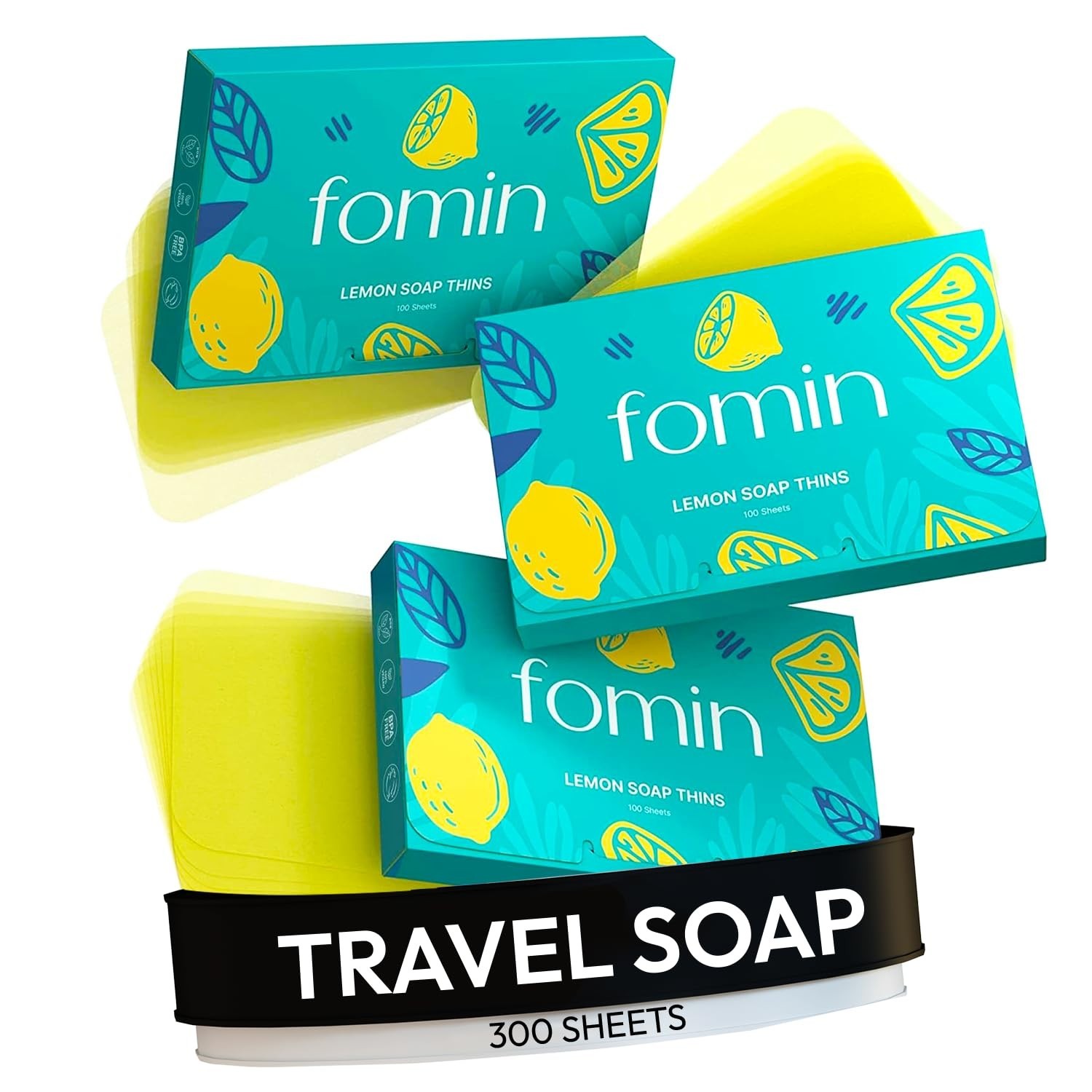 Lemon Portable Paper Soap Sheets – 300 Count