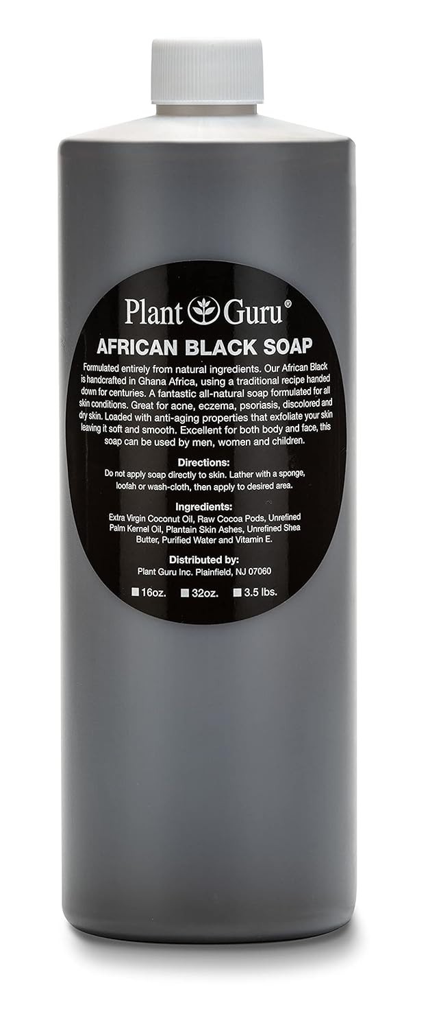 Raw African Black Soap Liquid 32 fl. oz. – Pure &