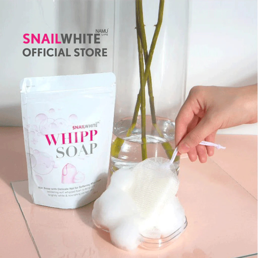 4x Snail White Whipp Soap Bar Foam with Delicate Softening White Namu Life 100g