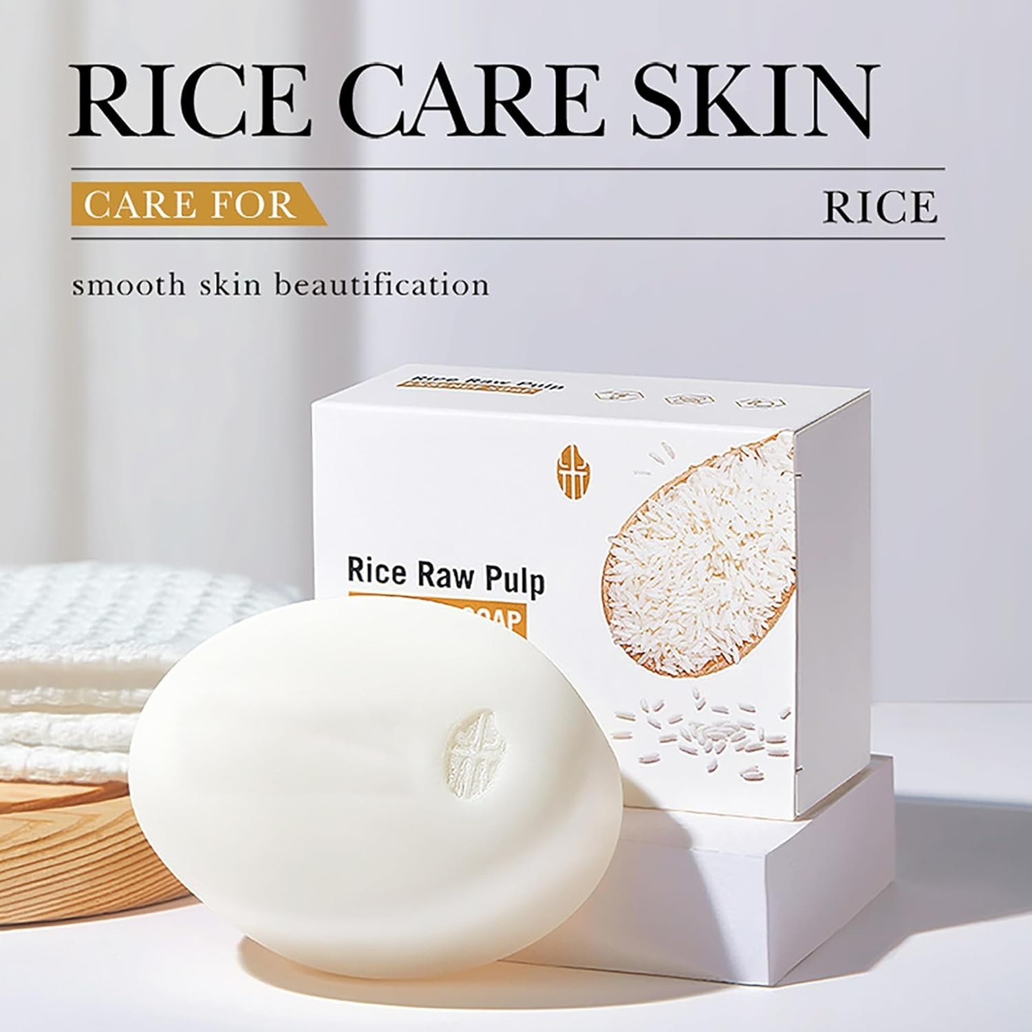 Rice Essence Rice Cleansing Soap, with Goat Milk Essence & Centella Asiatica,…