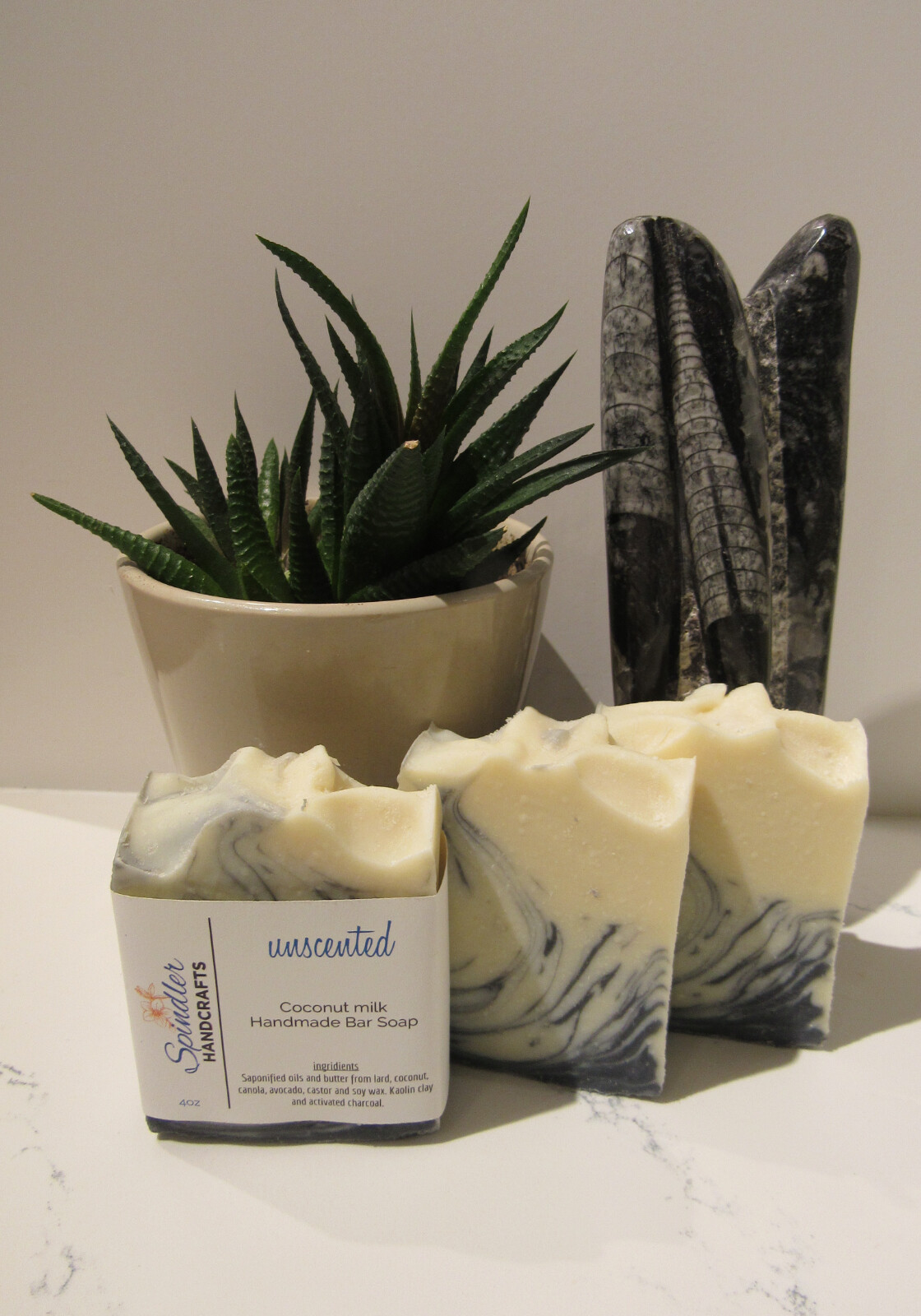 UNSCENTED – Moisturizing Handmade-Homemade Clay & Charcoal Bar Soap, wt. 4oz