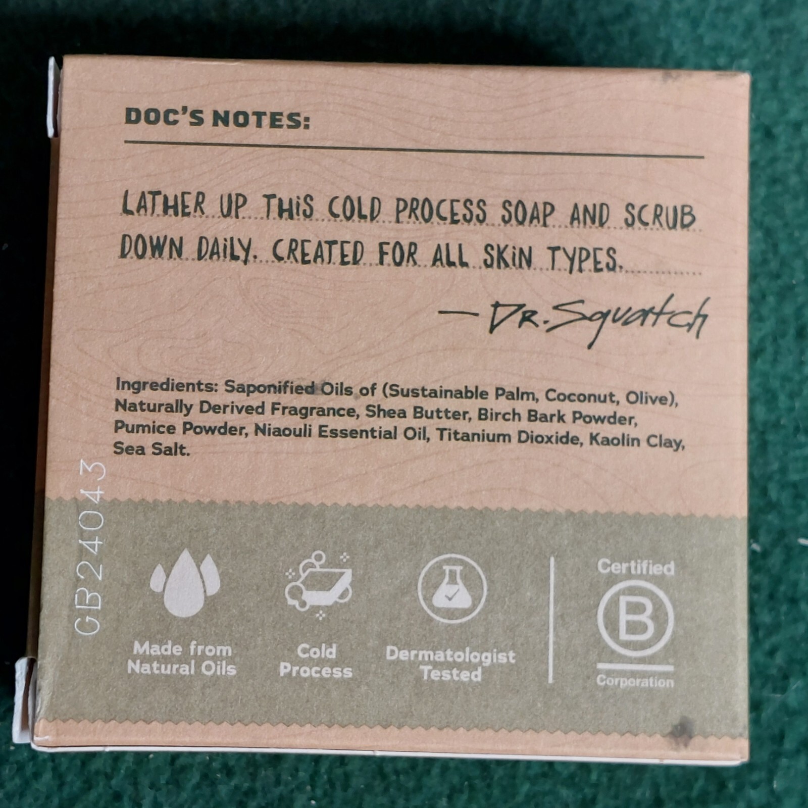 Dr Squatch BIRCHWOOD BREEZE Natural Soap 3 Pack (5 oz Each) Birch Bark & Pumice