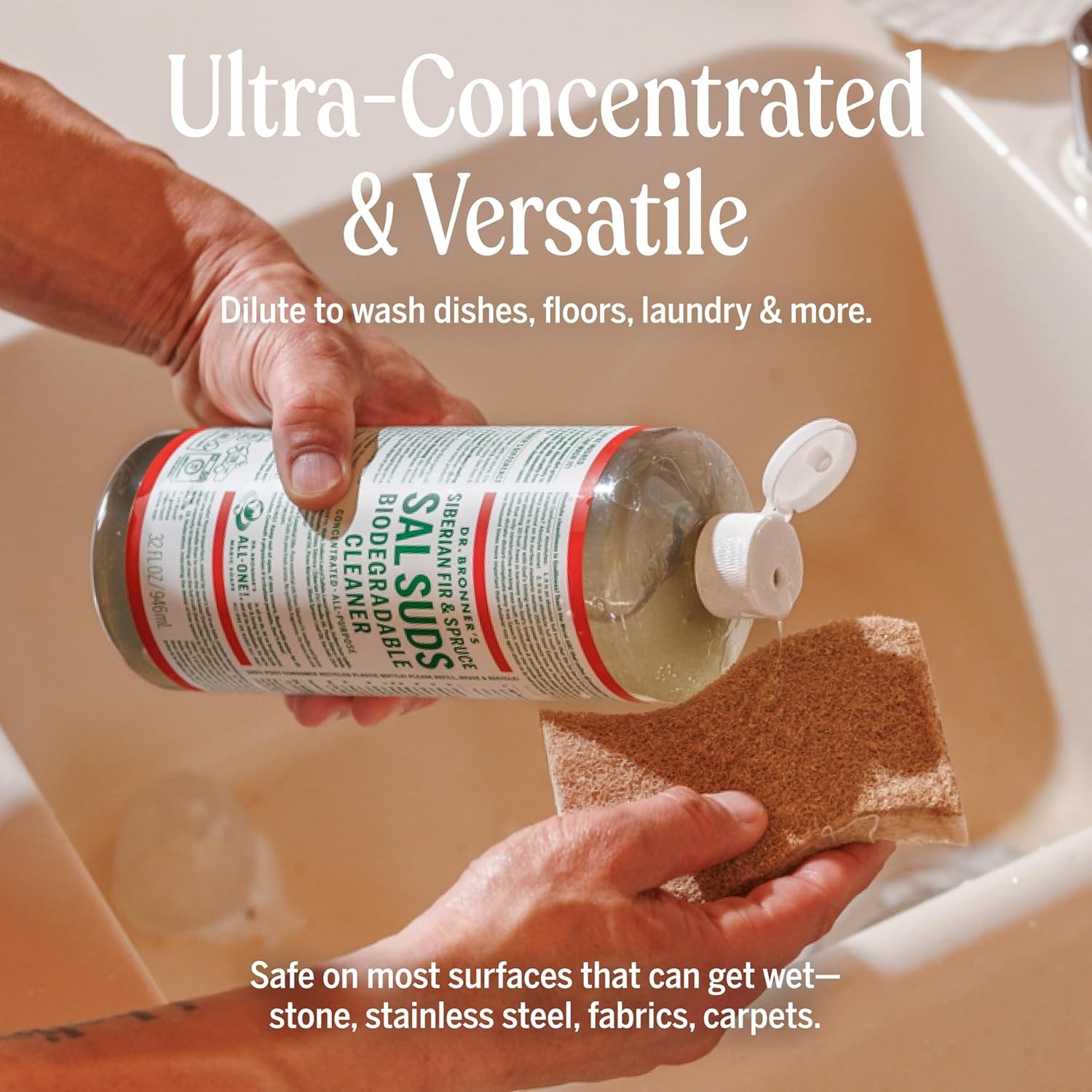 Dr Bronners Pure Castile Soap Variety Pack & Sal Suds Biodegradable Cleaner