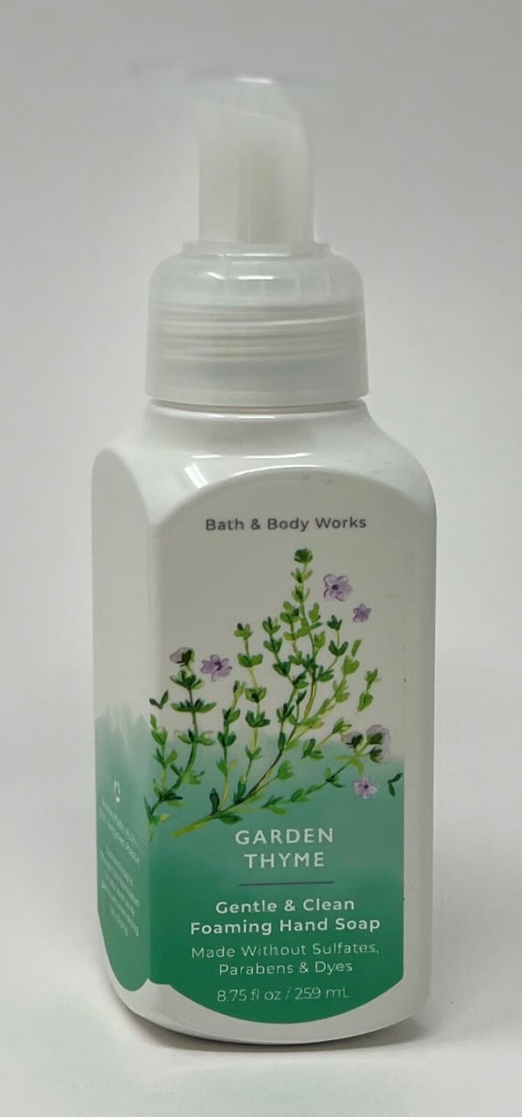3 NEW BATH BODY WORKS GARDEN THYME GENTLE CLEAN FOAMING HAND SOAP WASH FOAM PUMP